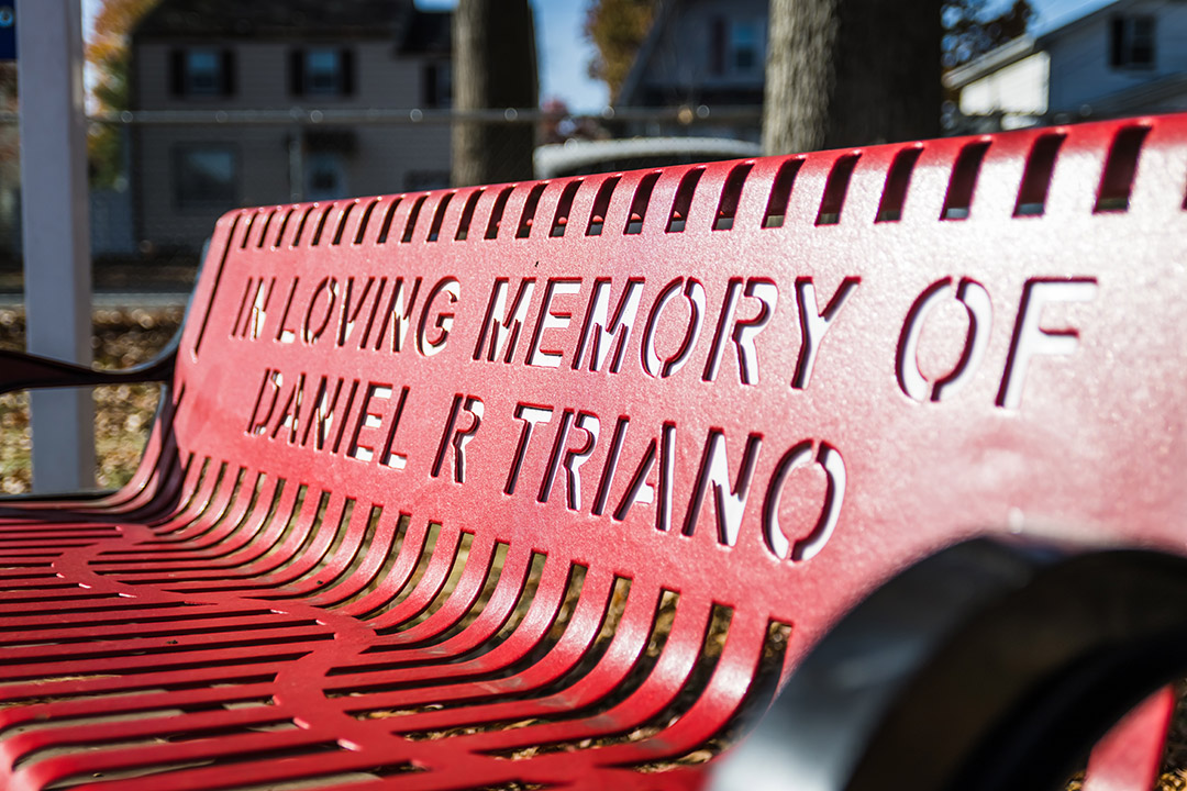 Dimario Park, NJ Classic Bench with engraving