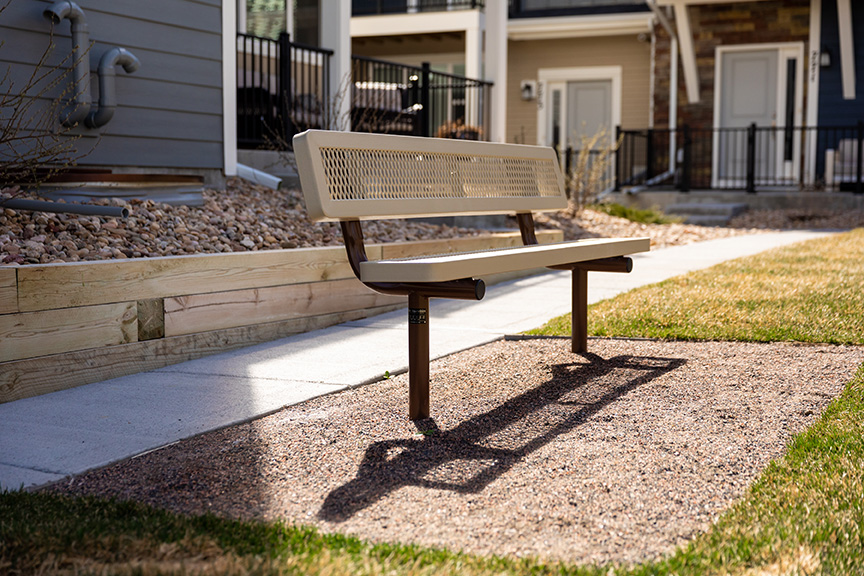 Silver Meadows, CO Standard Bench with Back